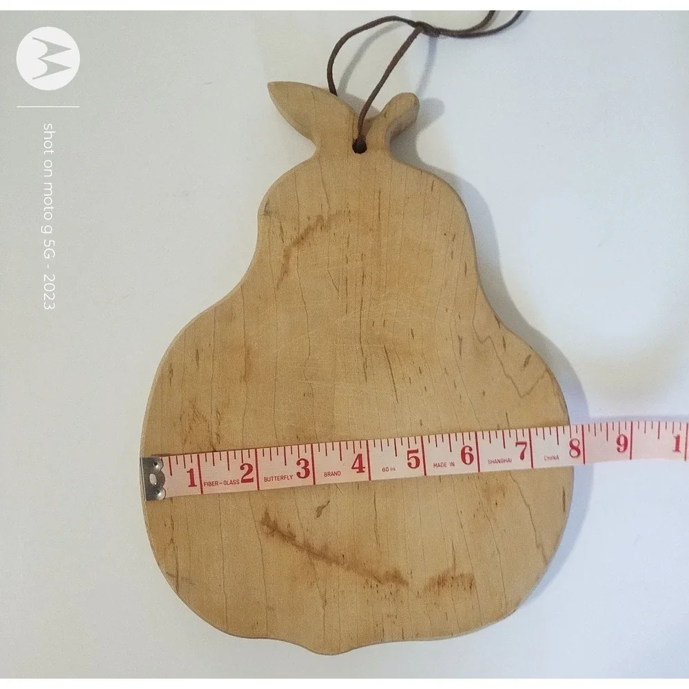 Vintage Pear Shaped Wooden Cutting Board Cheese Charcuterie Tray Wall Decor